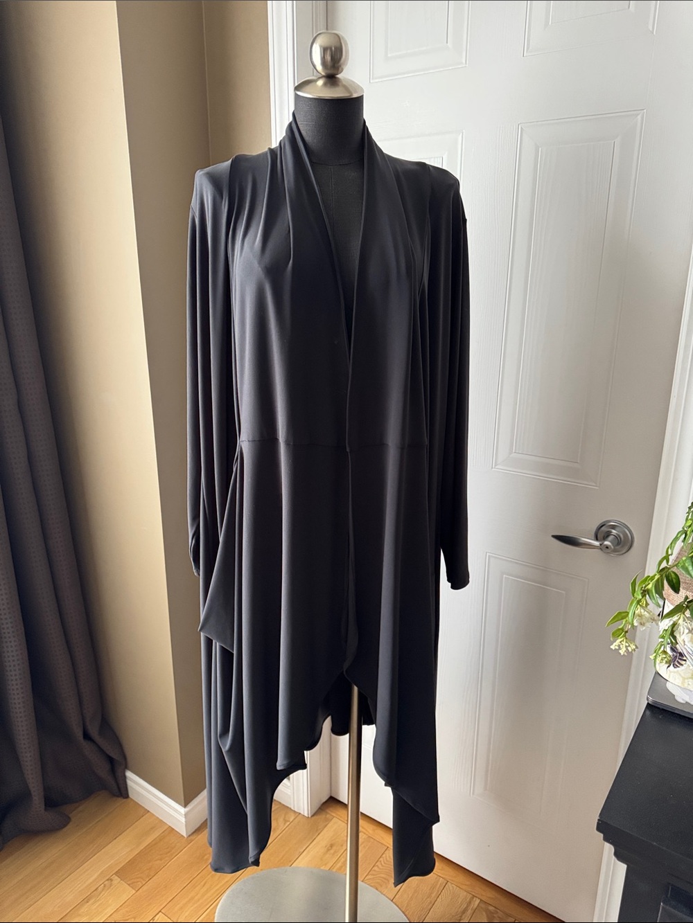Sympli Long Jacket - Solid Gray Size 2G-2 XL